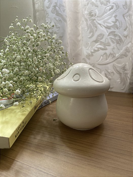 Vela cogumelo caramelo e flor de sal
