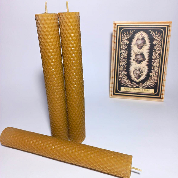 Vela alveolada de altar 20 cm