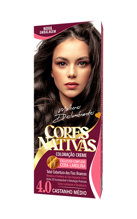 Cores Nativas Castanho Médio 4.0 Coloração Creme