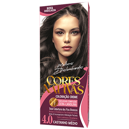 Cores Nativas Castanho Médio 4.0 Coloração Creme