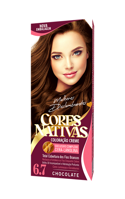Cores Nativas Chocolate 6.7 Coloração Creme