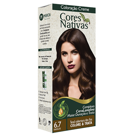 Coloração Creme Cores Nativas Márcia Chocolate 6.7