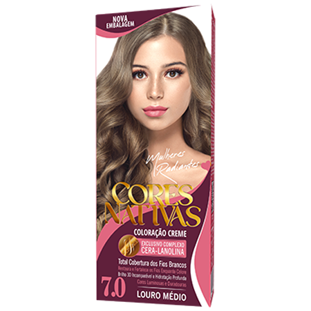 Cores Nativas Louro Médio 7.0 Coloração Creme