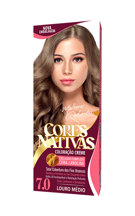 Cores Nativas Louro Médio 7.0 Coloração Creme