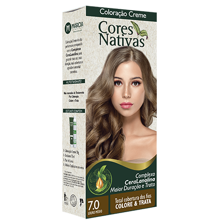 Coloração Creme Cores Nativas Márcia Louro Médio 7.0