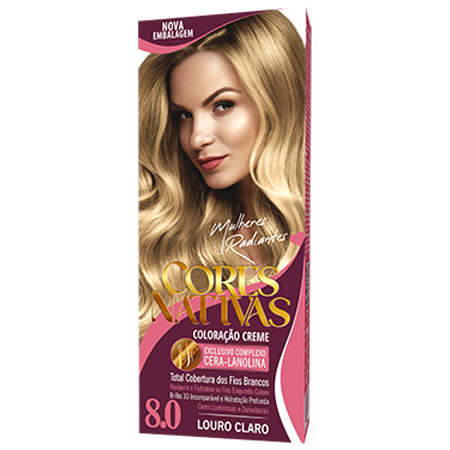 Cores Nativas Louro Claro 8.0 Coloração Creme
