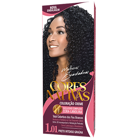Cores Nativas Preto Intenso Graúna 1.01 Coloração Creme