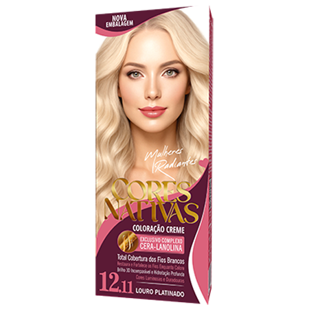 Cores Nativas Louro Platinado 12.11 Coloração Creme