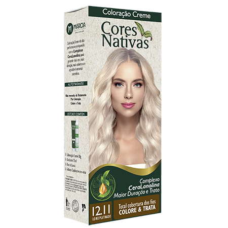 Coloração Creme Cores Nativas Márcia Louro Platinado 12.11