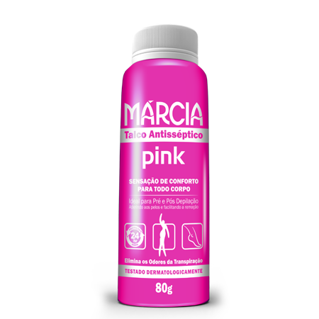 Talco Antisséptico Márcia Pink 80g