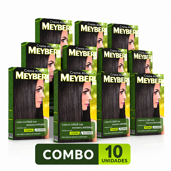 Combo 10 Unids - Creme Alisante Meyber Tutano e Silicone 80g