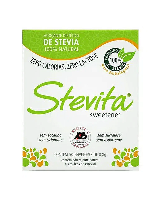 Adoçante em Pó Stevia 50 envelopes - Stevita