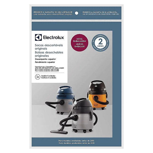 SACO ASPIRAD. ELECTROLUX A10 ANTIGO BOCAL LARGO ORIG.