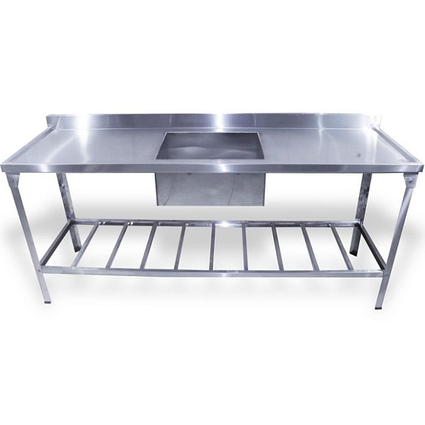 PIA TOTAL INOX 190X55CM INNAL COM 1 CUBA