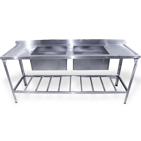PIA TOTAL INOX 190X55CM INNAL COM 2 CUBA