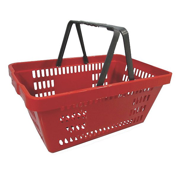 CESTINHA DE COMPRAS AMAPA PLASTICA VERMELHA