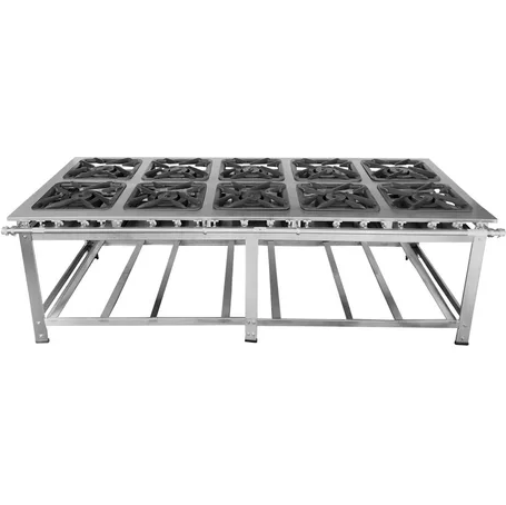 FOGAO 10 BOCAS CEFAZ CFZG160 40X40 INOX