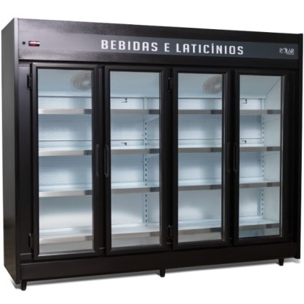 EXPOSITOR 04 PORTAS POLAR PEVCA250 PRETO