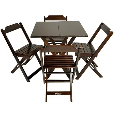 CONJUNTO MESA 70X70 MADESIL 04 CADEIRAS
