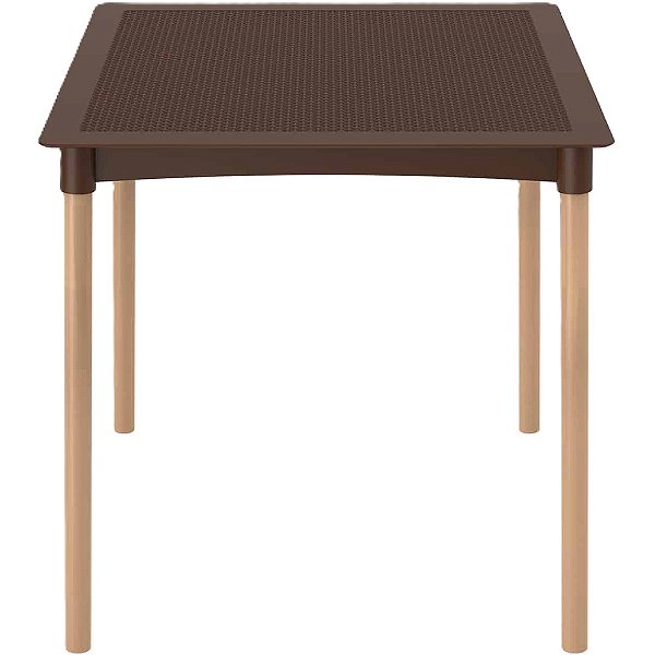 MESA PLASTICA IMIN ATTO PES DE MADEIRA