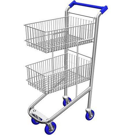 CARRINHO SUPERMERCADO 90L AMAPA DUPLO CINZA