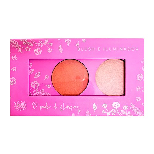 Paleta de Blush e Iluminador O Poder do Florescer Cor 02 Super Poderes