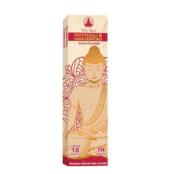 Incenso Natural Vila Zen - Patchouli e Manjericão