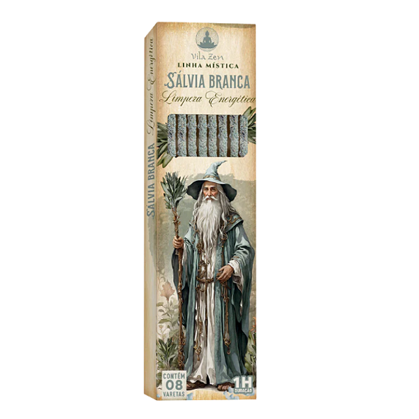 Incenso Vila Zen Linha Mística - Sálvia Branca