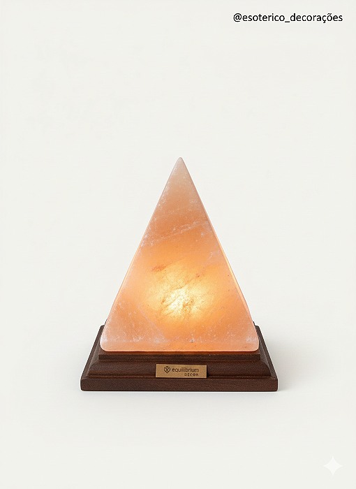 Luminária de Sal Rosa do Himalaia Pirâmide
