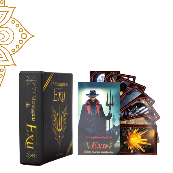 Kit Tarô do Exu 36 Cartas Box 77 Mensagens