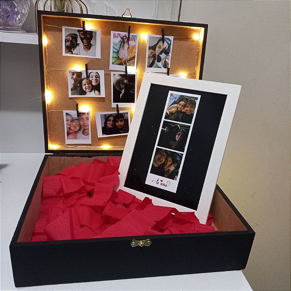 Caixa Decorada Led com Quadro