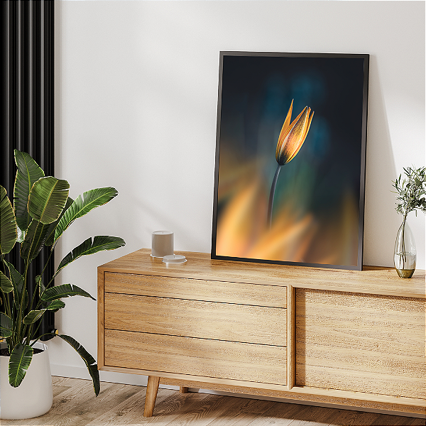 Quadro FineArt Flor Tulipa Amarela