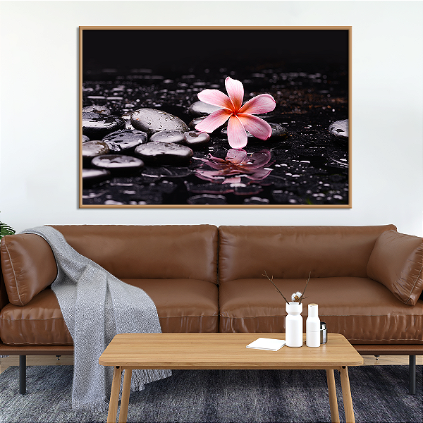 Quadro FineArt Flor Plumeria Rosa
