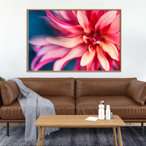 Quadro FineArt Flor Dália Rosa