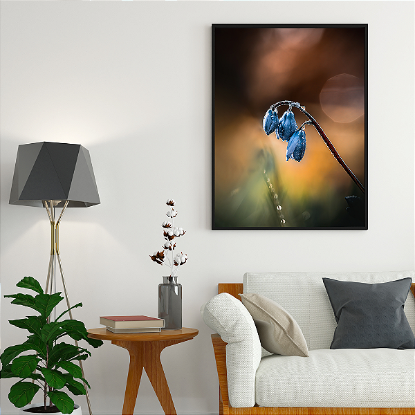 Quadro FineArt Flor Squill Siberiana Azul