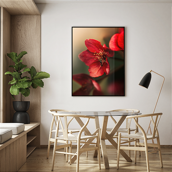 Quadro FineArt Flor da Macieira Vermelha