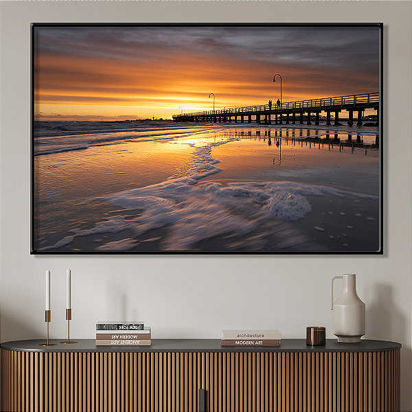 Quadro FineArt Pôr do Sol em Lagoon Pier na Austrália