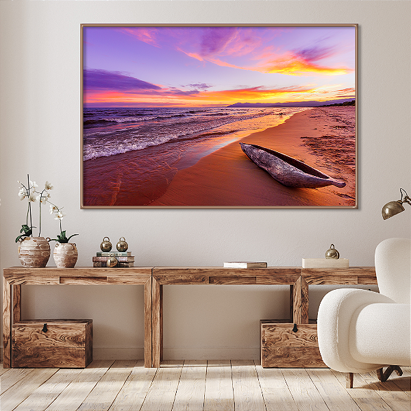Quadro FineArt do Pôr do Sol na praia de Kande na África