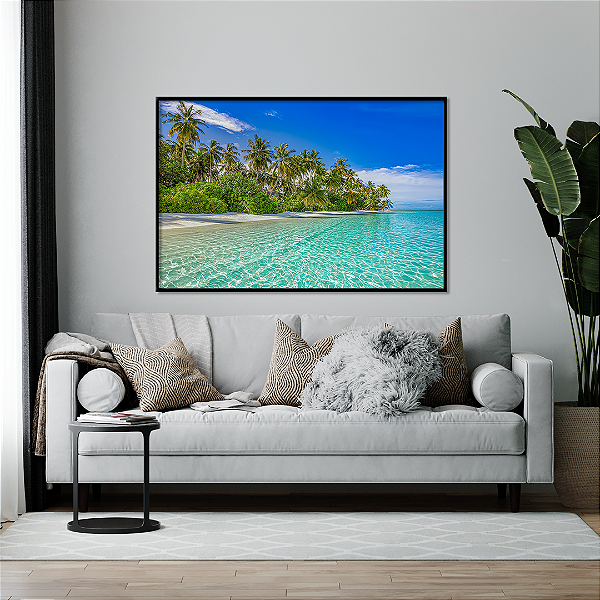 Quadro FineArt Praia da Ilha Paradisíaca