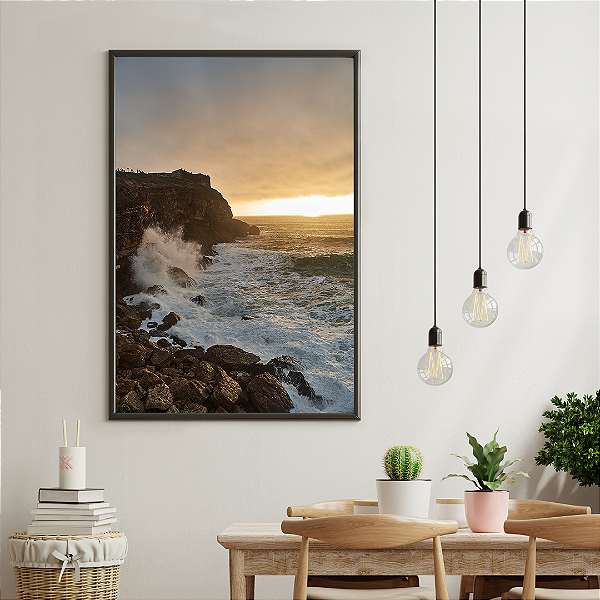 Quadro FineArt Costa do Oceano na Cidade de Nazaré em Portugal