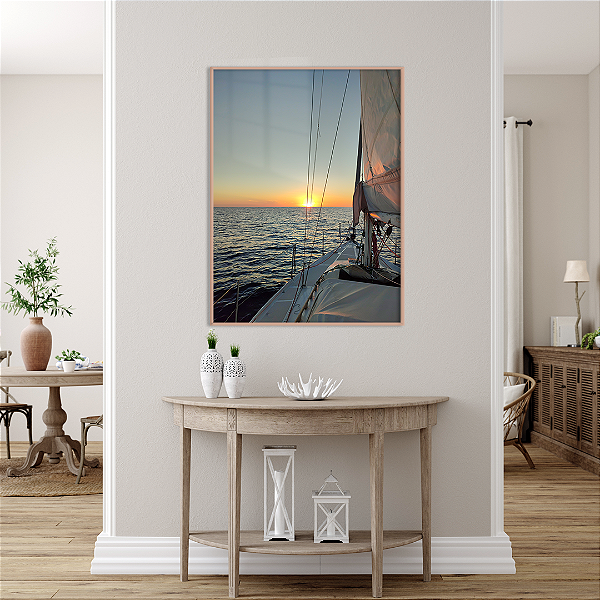 Quadro FineArt Pôr do Sol a Bordo no Mar