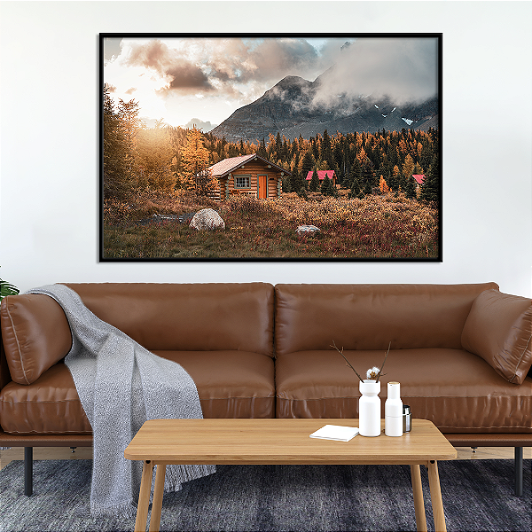 Quadro FineArt Cabanas no Parque provincial de Assiniboine no Canadá