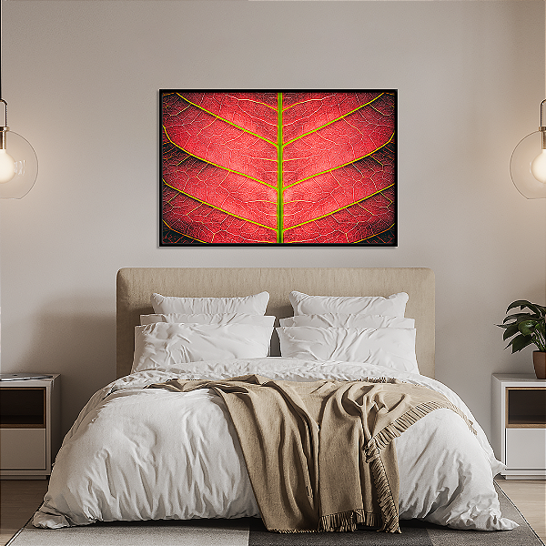 Quadro FineArt Folhagem da Natureza Vermelho