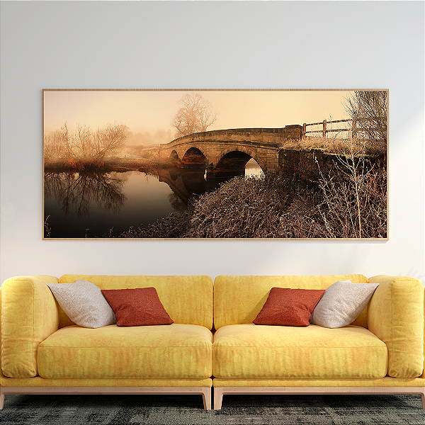 Quadro FineArt Panorama da Ponte Swarkestone na Inglaterra