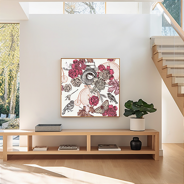 Quadro FineArt Ilustração com Elementos Retro