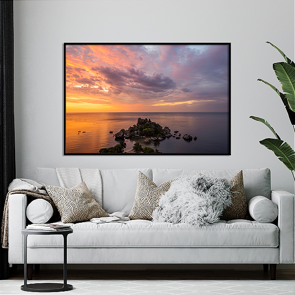 Quadro FineArt Praia ao Nascer do Sol