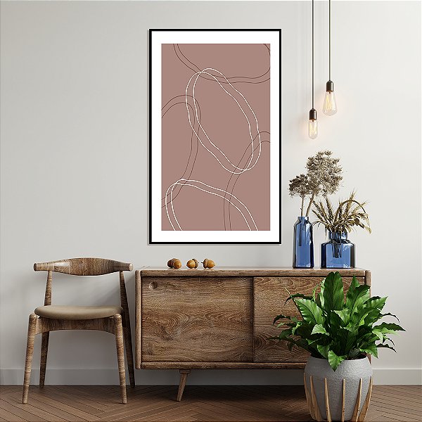 Obra Abstrato com Formas em Movimento - Artista Aline Wollinger