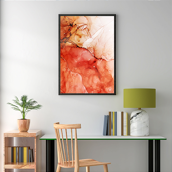 Quadro FineArt Abstrato Onda Avermelhada