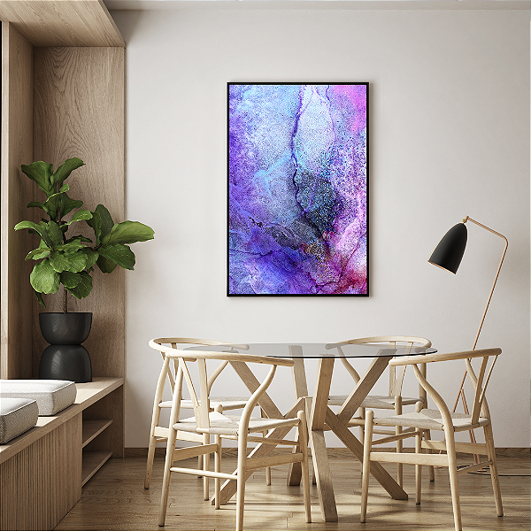 Quadro FineArt Abstrato Violetas de Mármore