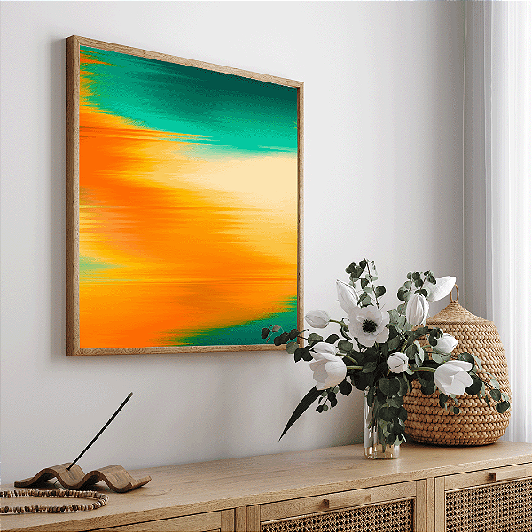 Quadro FineArt Abstrato Fundo de Falha de Tom Duplo Fusão Natural